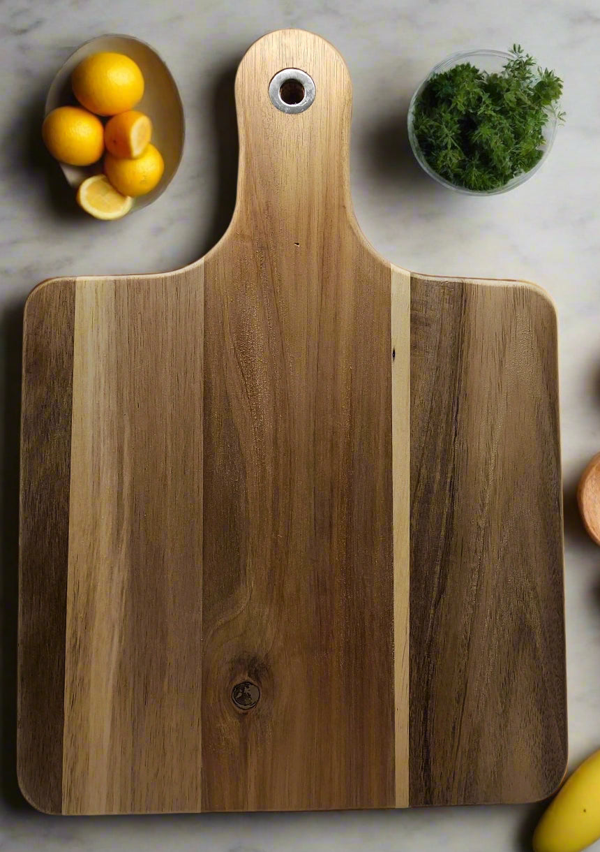 ACACIA CUTTING BOARD PADDLE HANDLE