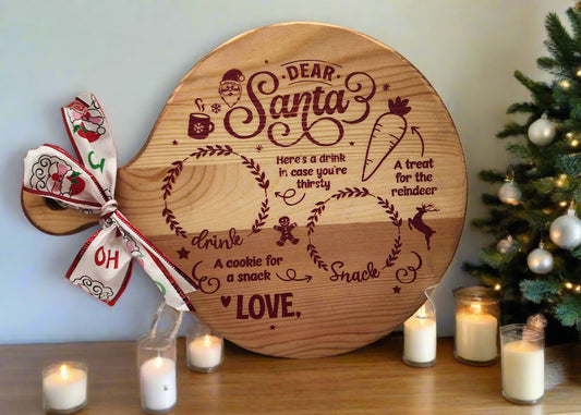 Santa Cuterie Board Letter to Santa Snack Board