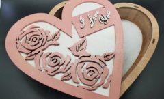 Heart-Shaped Wooden Keepsake Box