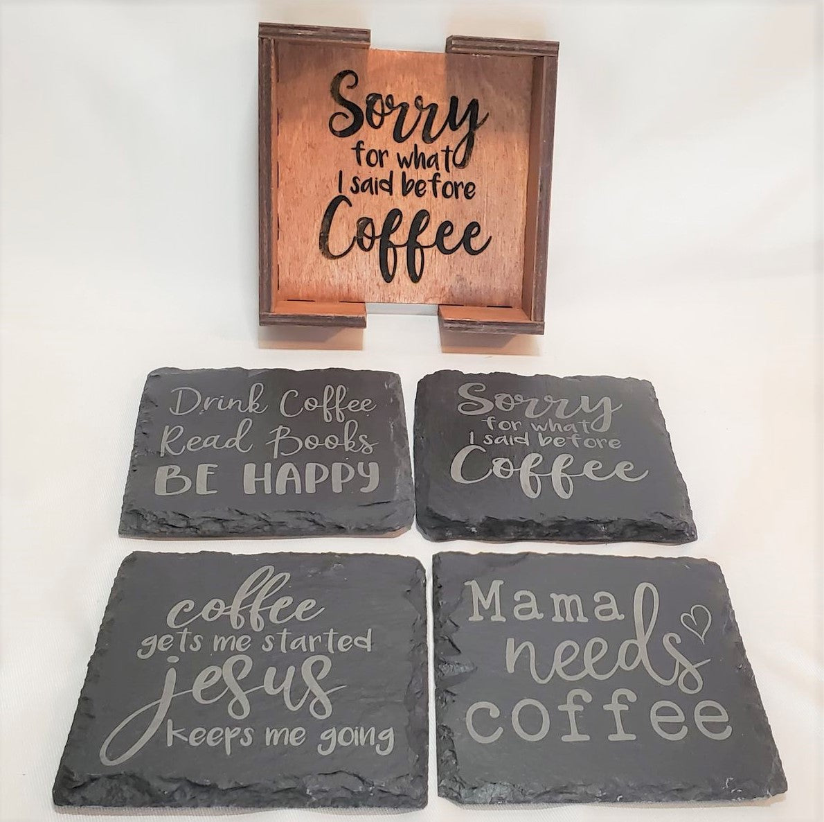 Slate Coasters Custom Laser Engraved