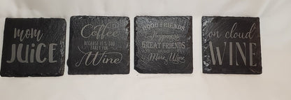 Slate Coasters Custom Laser Engraved