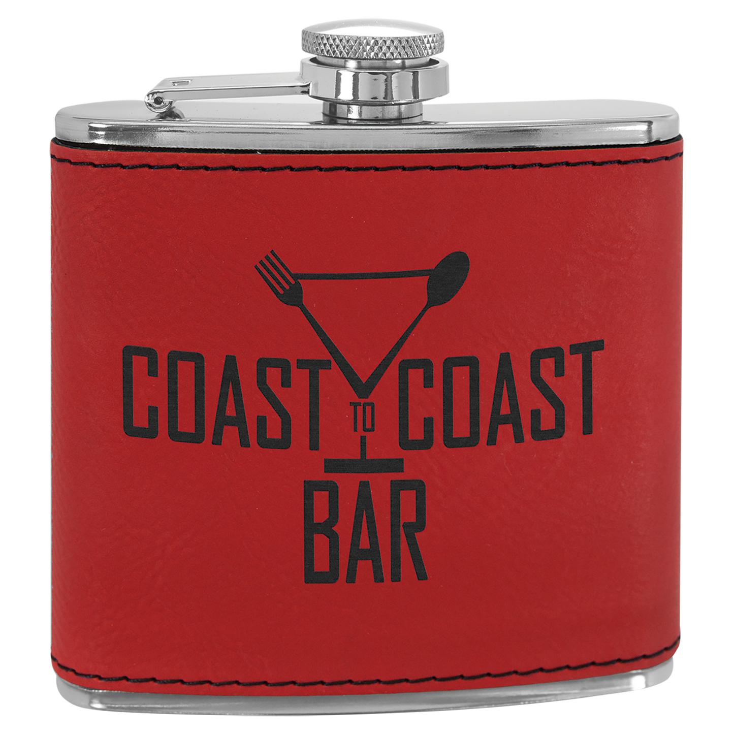 Polar Camel Flask 6 oz - Powder Coat and Learette