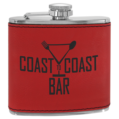 Polar Camel Flask 6 oz - Powder Coat and Learette