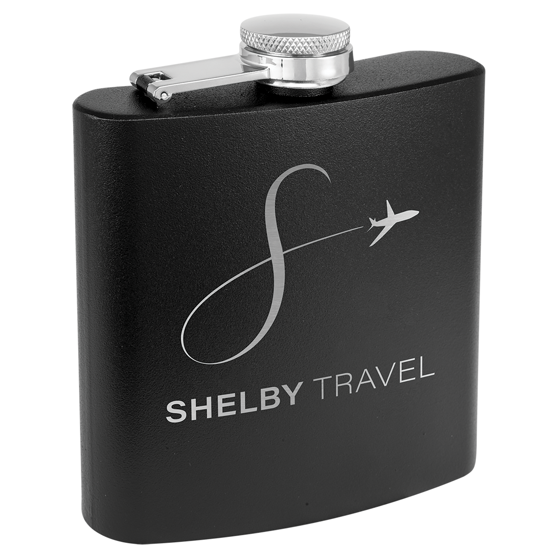 Drinkware Flask 6 oz Powder Coated - Black image