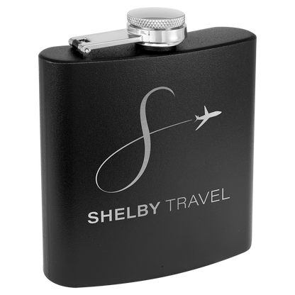 Drinkware Flask 6 oz Powder Coated - Black image