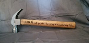 custom engraved wooden hammer