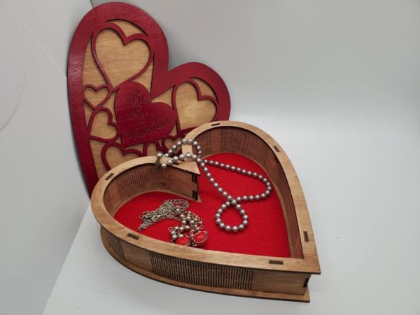 Heart-Shaped Wooden Keepsake Box