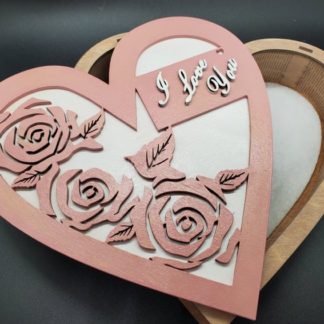 Heart-Shaped Wooden Keepsake Box