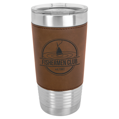 Drinkware Tumblers with Leatherette Grip 20 oz