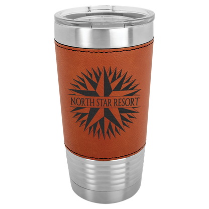 Drinkware Tumblers with Leatherette Grip 20 oz