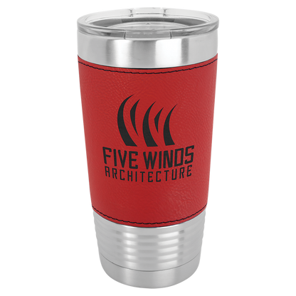 Drinkware Tumblers with Leatherette Grip 20 oz