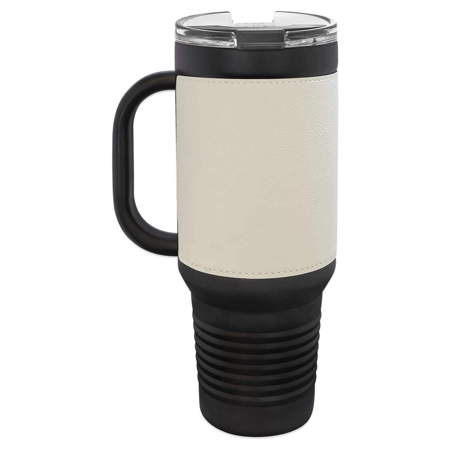 Drinkware Leatherette Travel Mug 40 oz with Handle & Straw