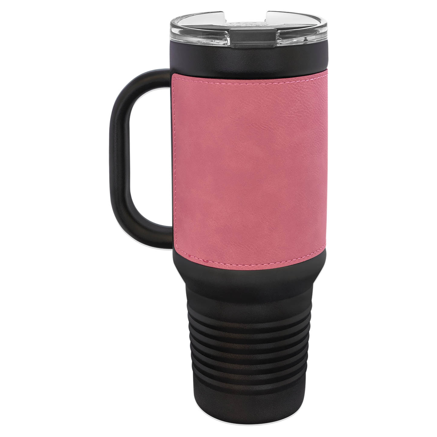 Drinkware Leatherette Travel Mug 40 oz with Handle & Straw