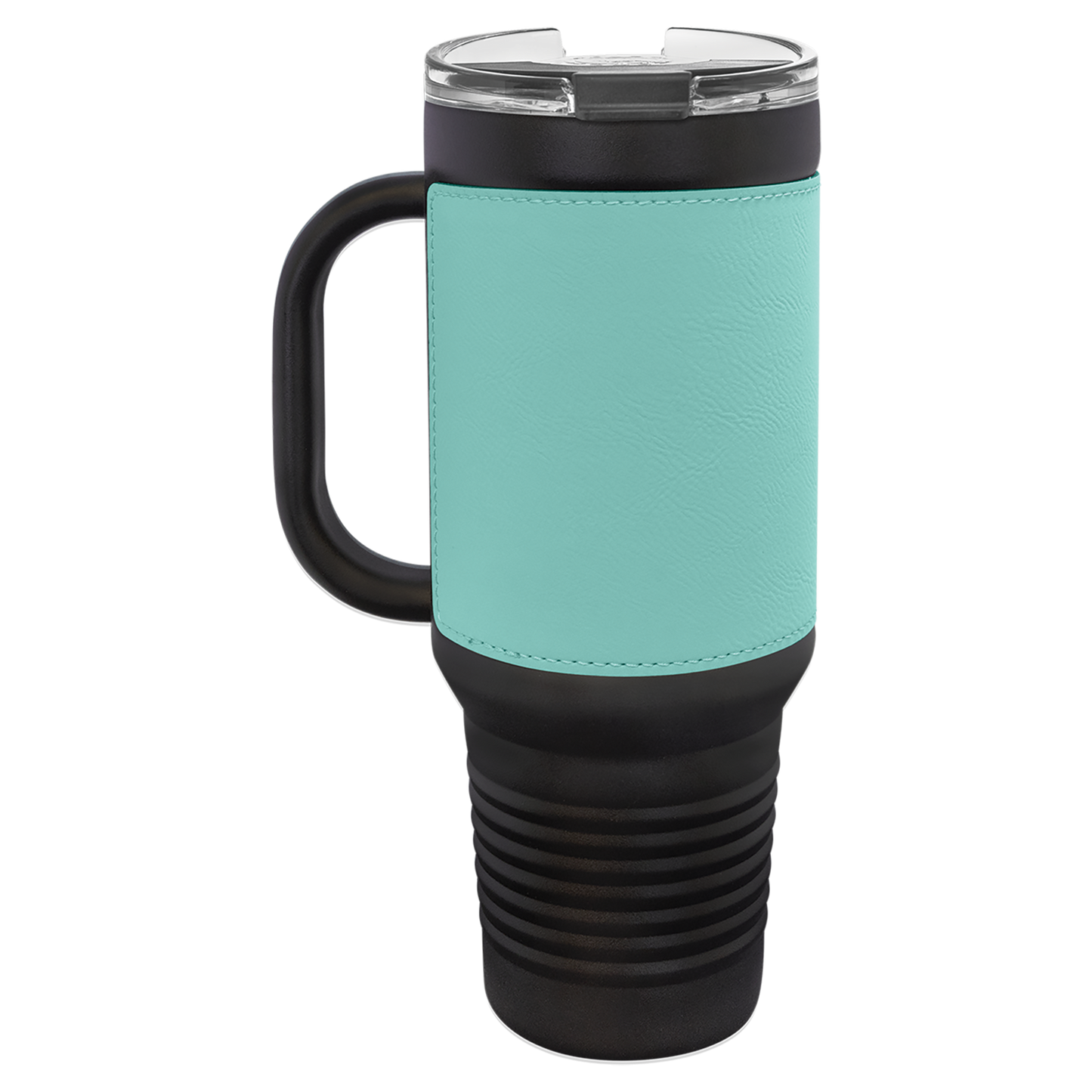 Drinkware Leatherette Travel Mug 40 oz with Handle & Straw