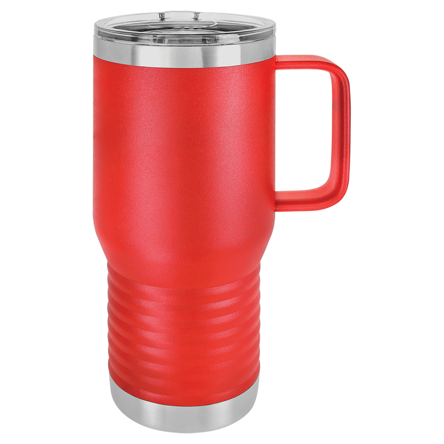 Polar Camel 40 oz. Travel Mug with Handle,, magnetic lid, Straw Included - Red image