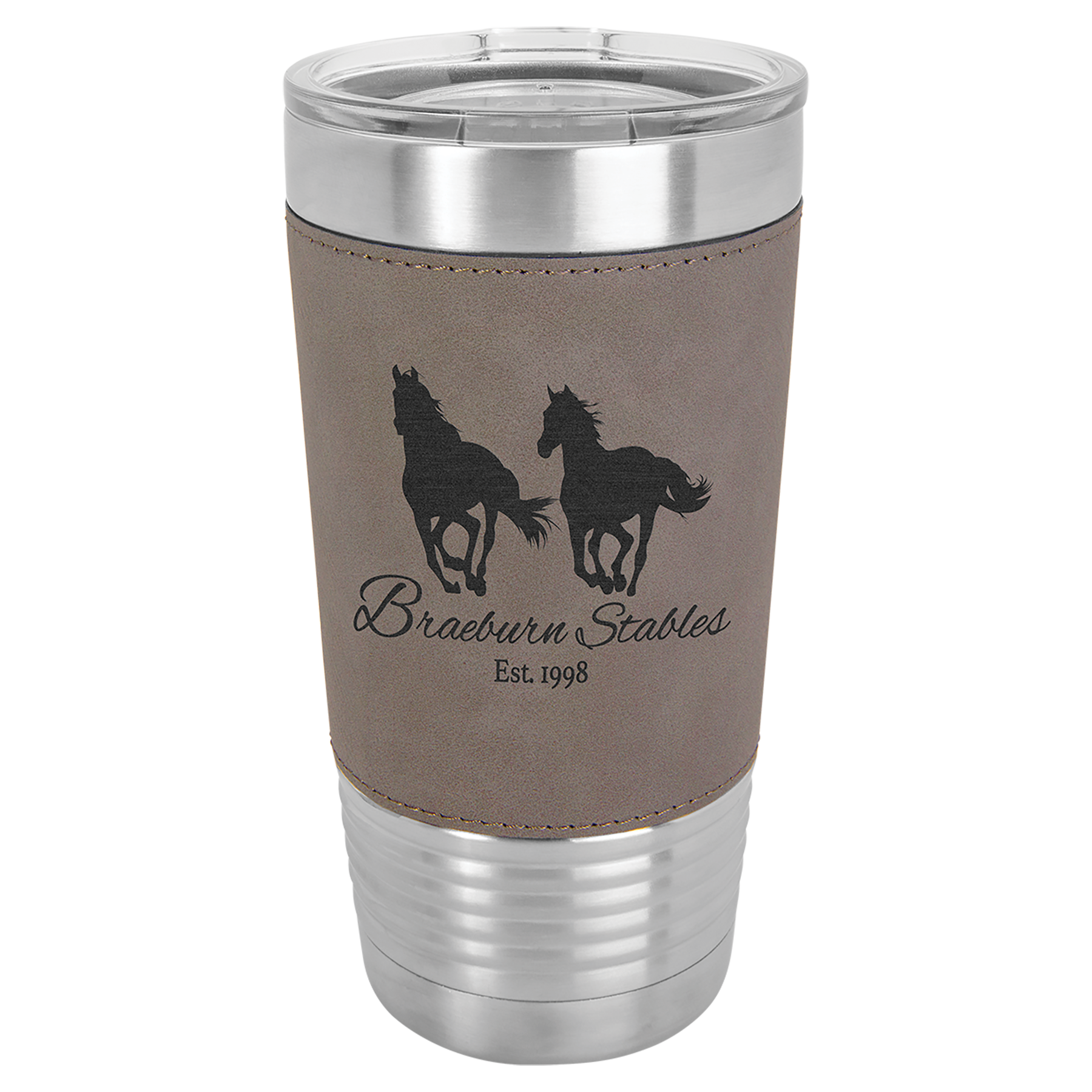 Drinkware Leatherette Tumblers 20 oz - Gray-Blk image